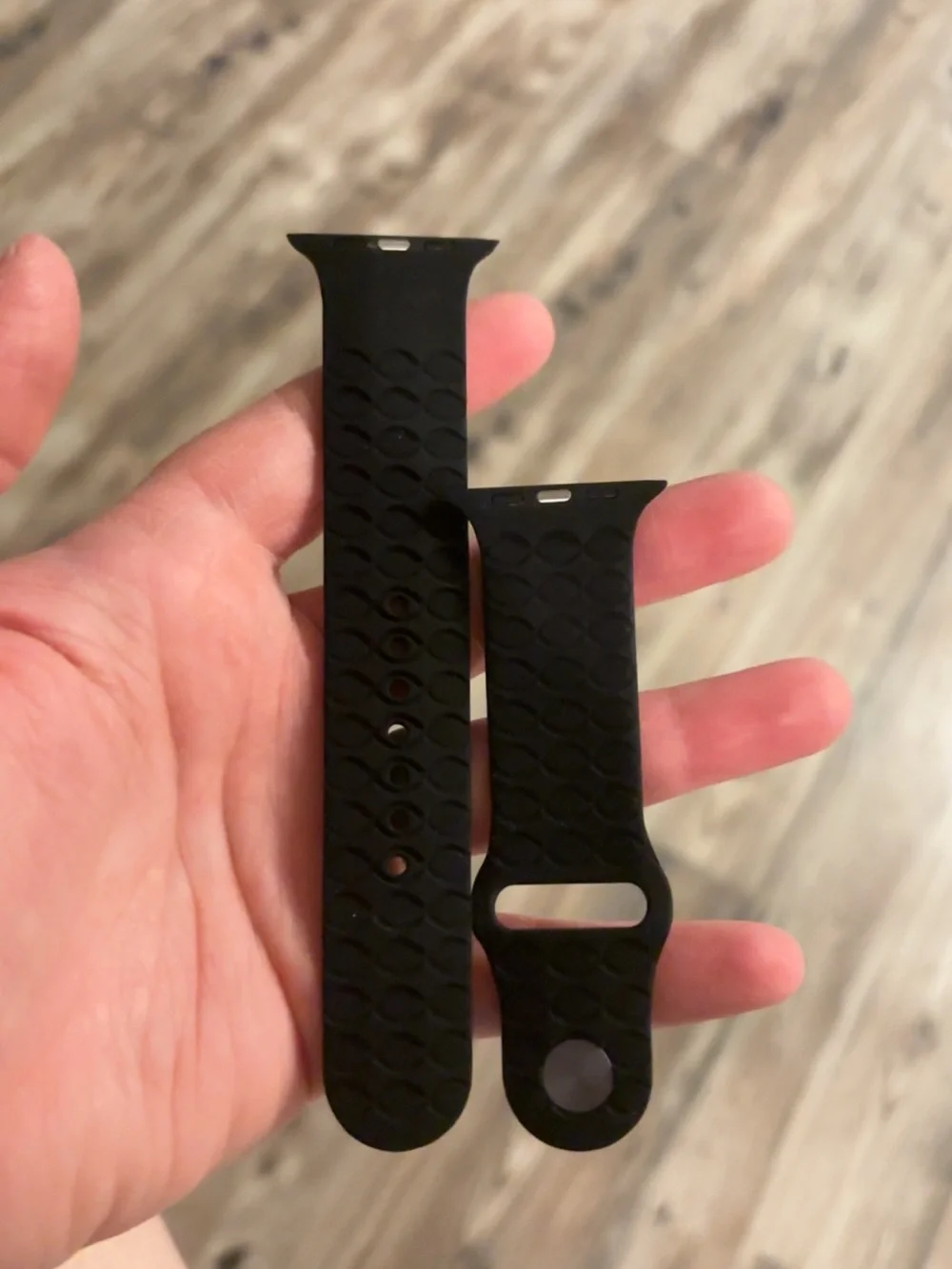 New England Patriots Black Silicone Smartwatch Band
